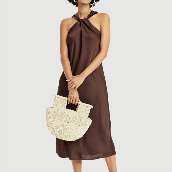A New Day Elegant Brown Halter Dress | new with tags - Picture 1 of 3